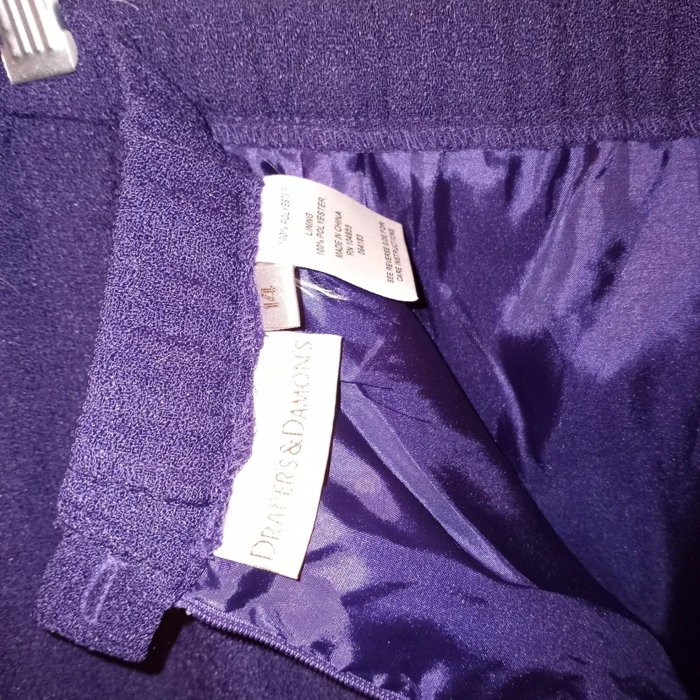 Draper's‎ & Damon's Skirt Set Size 14 Purple 3 Piece Longsleeve Shortsleeve F2